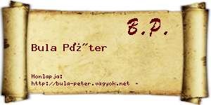 Bula Péter névjegykártya